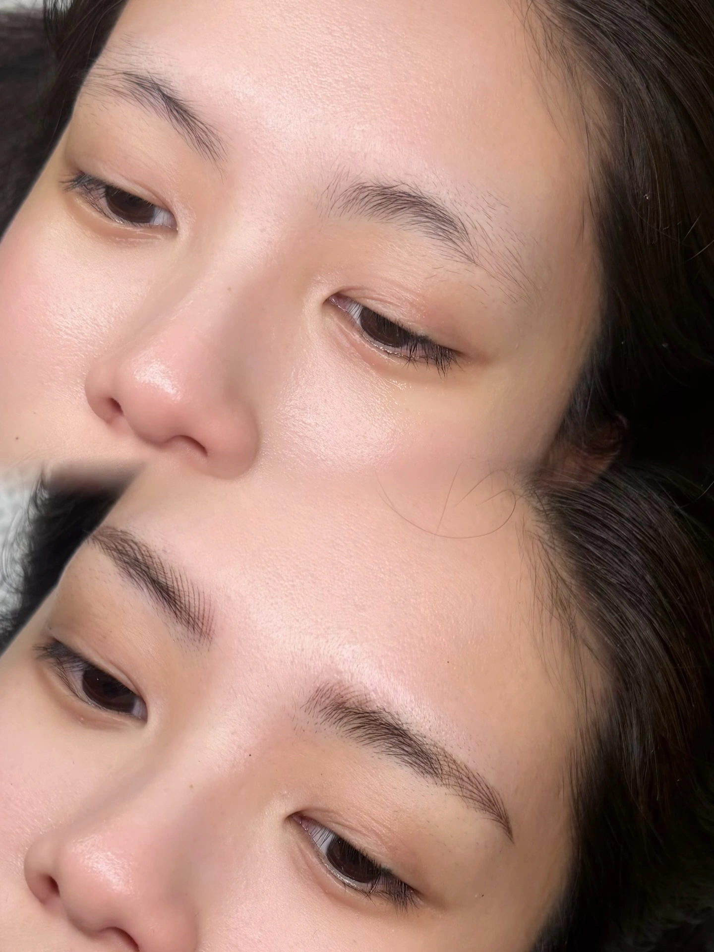 Nano Brow before and after — Melbourne client result